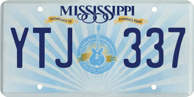 MS license plate YTJ337