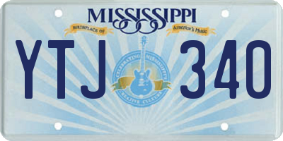 MS license plate YTJ340