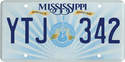 MS license plate YTJ342