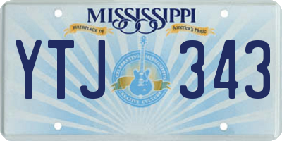 MS license plate YTJ343
