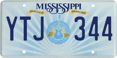 MS license plate YTJ344