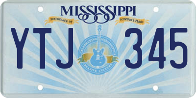 MS license plate YTJ345