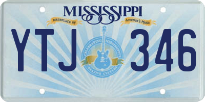MS license plate YTJ346