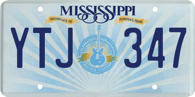 MS license plate YTJ347