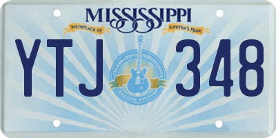 MS license plate YTJ348