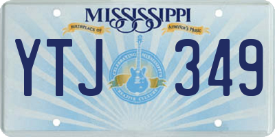 MS license plate YTJ349