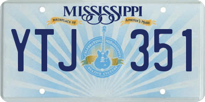 MS license plate YTJ351