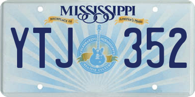 MS license plate YTJ352