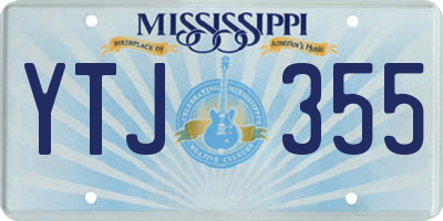 MS license plate YTJ355