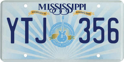 MS license plate YTJ356
