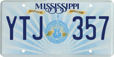 MS license plate YTJ357