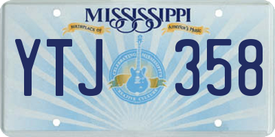 MS license plate YTJ358