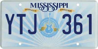 MS license plate YTJ361