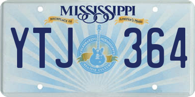 MS license plate YTJ364