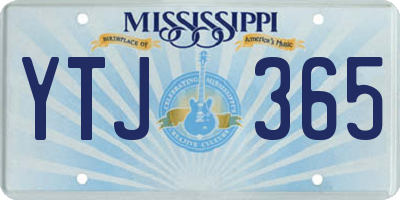 MS license plate YTJ365