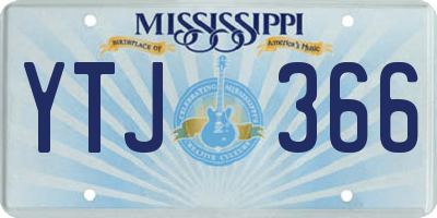 MS license plate YTJ366