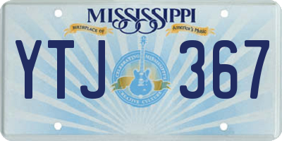 MS license plate YTJ367