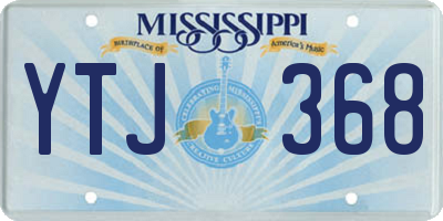 MS license plate YTJ368