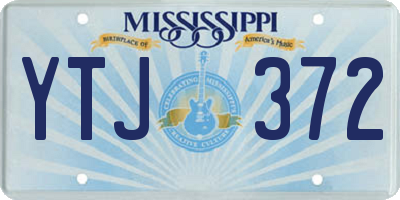 MS license plate YTJ372