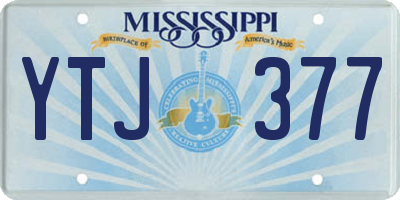 MS license plate YTJ377