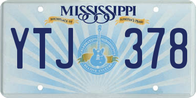 MS license plate YTJ378