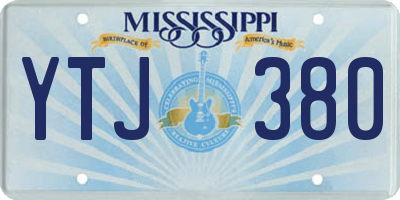 MS license plate YTJ380