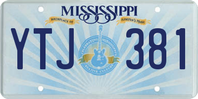 MS license plate YTJ381