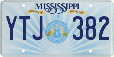 MS license plate YTJ382