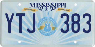 MS license plate YTJ383