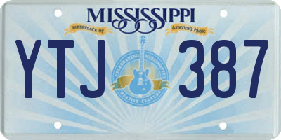 MS license plate YTJ387