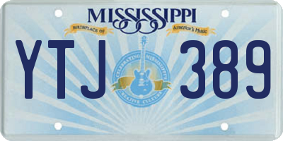 MS license plate YTJ389