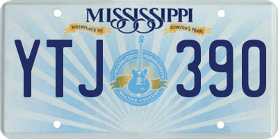 MS license plate YTJ390