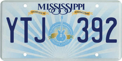 MS license plate YTJ392