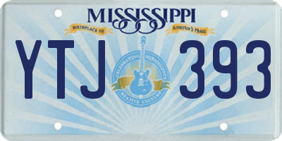 MS license plate YTJ393