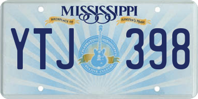 MS license plate YTJ398