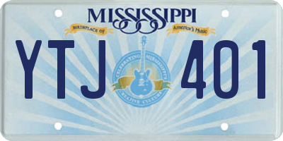 MS license plate YTJ401