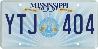 MS license plate YTJ404