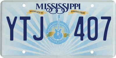 MS license plate YTJ407