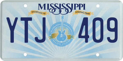 MS license plate YTJ409