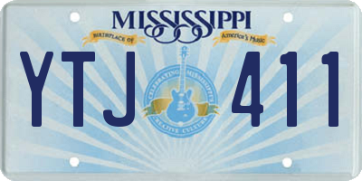 MS license plate YTJ411