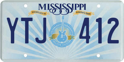 MS license plate YTJ412