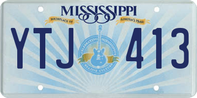 MS license plate YTJ413