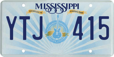 MS license plate YTJ415