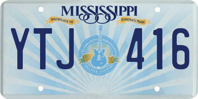 MS license plate YTJ416