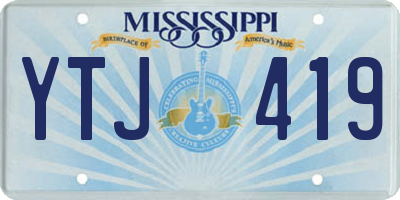 MS license plate YTJ419