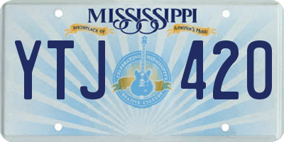 MS license plate YTJ420