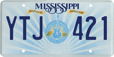 MS license plate YTJ421