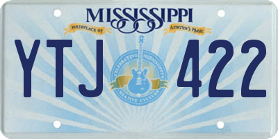 MS license plate YTJ422