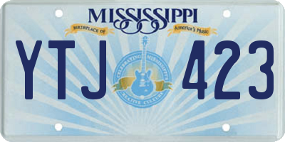 MS license plate YTJ423
