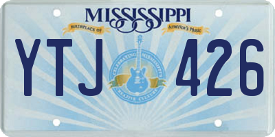 MS license plate YTJ426